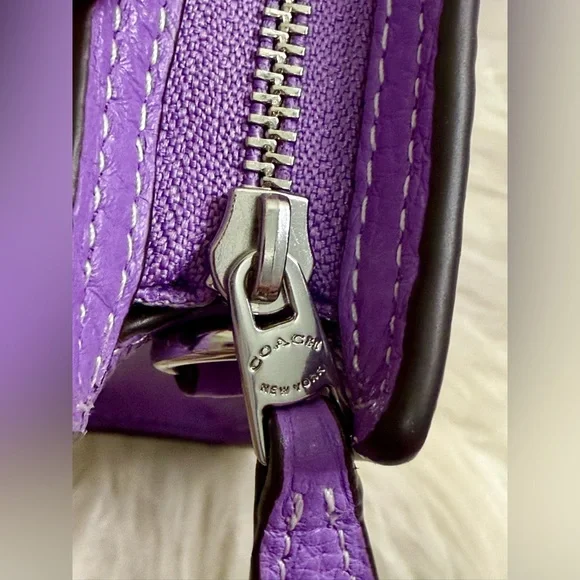 Coach Lavender Crossbody Bag with Silver Details - Picture 10 of 10